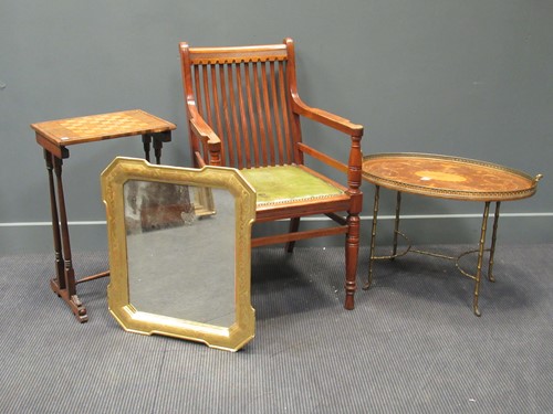 Lot 422 - A neo-classical style marquetry mahogany and...