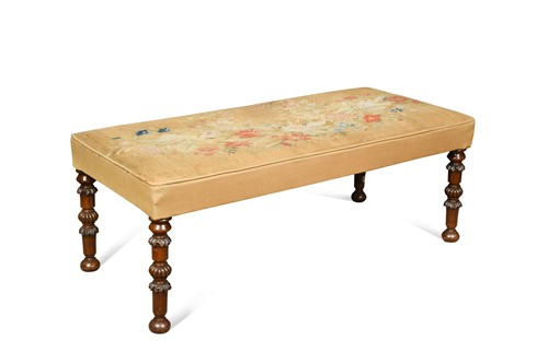 Lot 533 - A William IV walnut stool