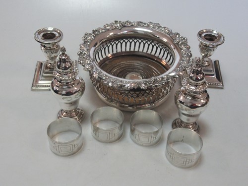 Lot 170 - A collection of silverware including a pair of...