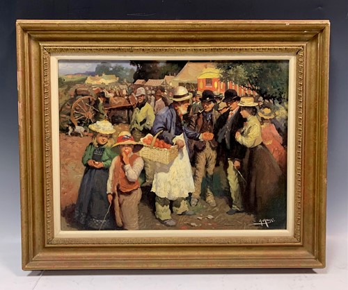 Lot 211 - After Alfred Munnings Gala Day oil on board 29....