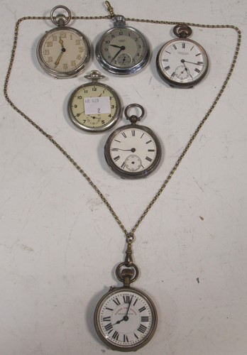 Lot 163 - Collection of six pocket watches, including a...