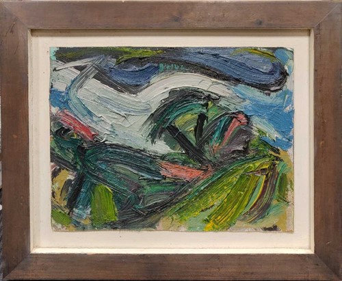 Lot 247 - Sally Heywood (b.1964) Where the treetops oil...