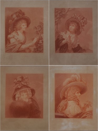 Lot 308 - The seasons four prints in gilt frames 18.5 x...