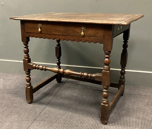 Lot 351 - A late 17th/ early 18th century oak side table