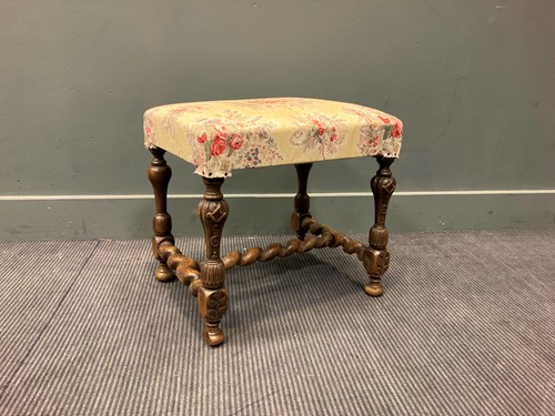 Lot 358 - A Victorian Gothic style carved oak foot stool