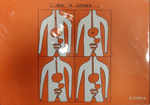 Lot 206 - David Shrigley Two placemats, to include: Give...