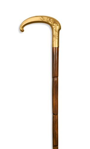 Lot 699 - A French gilt metal Art Nouveau walking stick, circa 1890