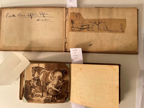 Lot 332 - Two early 20th century autograph and sketch...