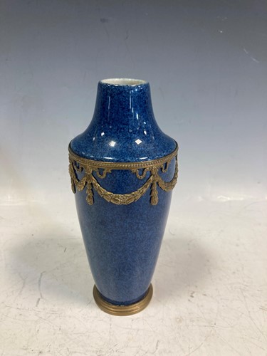 Lot 36 - A Sevres powder blue vase, early 20th century,...