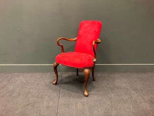 Lot 380 - A Queen Anne style desk chair, with shepherd's...
