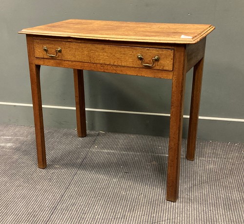Lot 383 - Georgian single drawer side table, 70 x 80 x 45cm