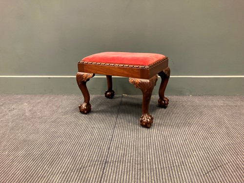 Lot 368 - A George III style foot stool stamped 'T.A....