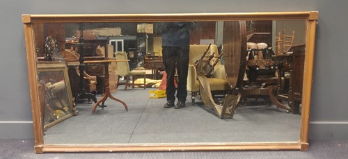 Lot 384 - A large 19th century mirror 202 x 101cm