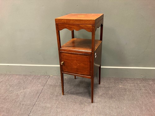 Lot 387 - A 19th century inlaid gentlemans washstand, 79...