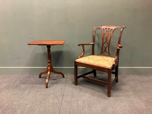 Lot 396 - A George III mahogany armchair in the...