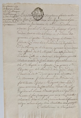 Lot 301 - A French manuscript document dated 1642 signed...
