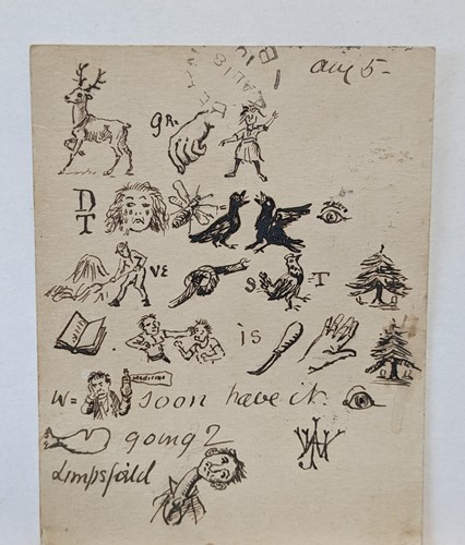 Lot 305 - A Rebus postcard addressed to Miss M. Stirling,...