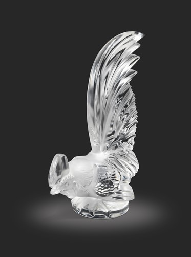 Lot 11 - Coq Nain, a modern Lalique glass mascot, model no.1135