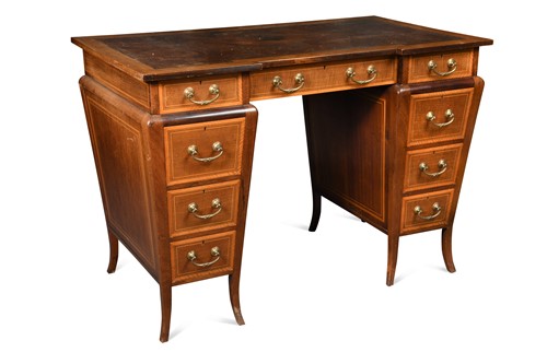 Lot 502 - An Edwardian inlaid mahogany writing desk