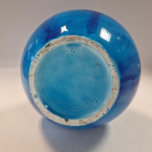 Lot 31 - A Minton turquoise glazed vase