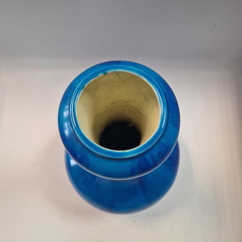 Lot 31 - A Minton turquoise glazed vase