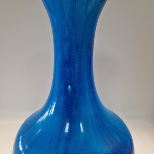 Lot 31 - A Minton turquoise glazed vase