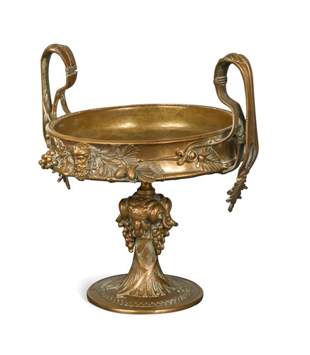 Lot 229 - Collas and Barbedienne, a bronze twin-handled tazza