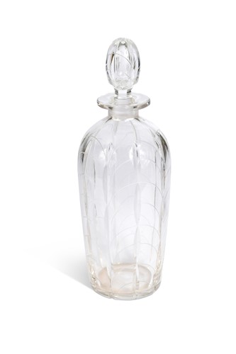 Lot 14 - Clyne Farquharson for John Walsh Walsh, a Kendal pattern glass decanter and stopper, circa 1938