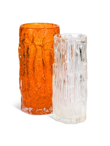 Lot 19 - Geoffrey Baxter for Whitefriars, a large tangerine bark vase