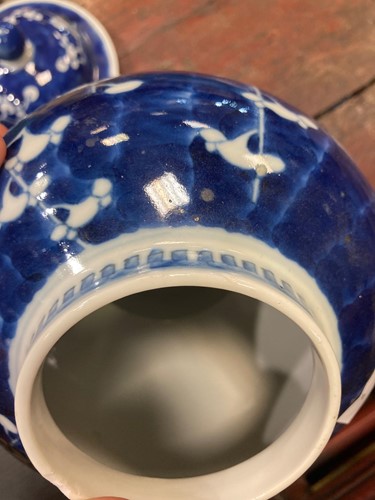 Lot 47 - A group of five Chinese blue and white porcelain vases, Qing Dynasty, 19th century