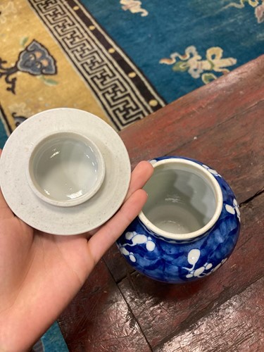 Lot 47 - A group of five Chinese blue and white porcelain vases, Qing Dynasty, 19th century