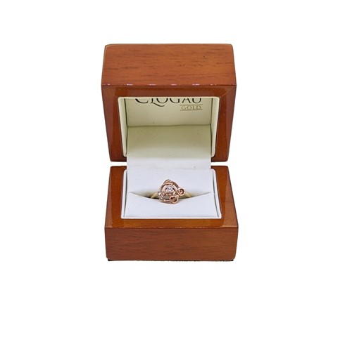 Lot 13 - Clogau - A 9ct gold diamond set dress ring