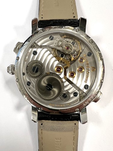Lot 402 - Maurice Lacroix - A steel 'Masterpiece Double Retrograde GMT' wristwatch