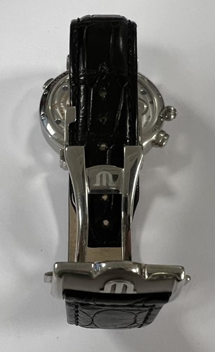 Lot 402 - Maurice Lacroix - A steel 'Masterpiece Double Retrograde GMT' wristwatch