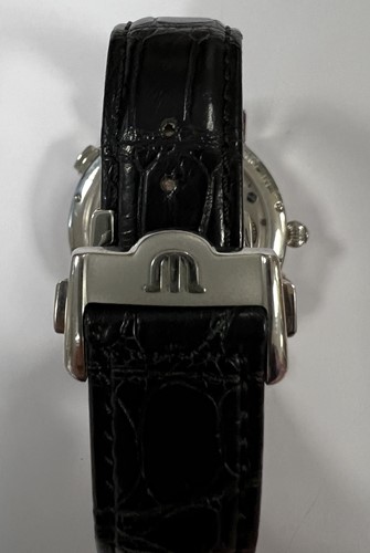 Lot 402 - Maurice Lacroix - A steel 'Masterpiece Double Retrograde GMT' wristwatch