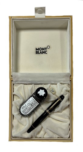 Lot 448 - Montblanc - A Meisterstück 'Unicef Tom Sachs limited edition' resin coated fountain pen