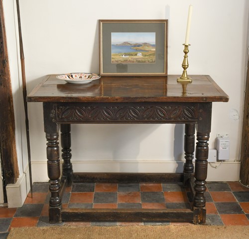 Lot 393 - An oak side table, 17th century