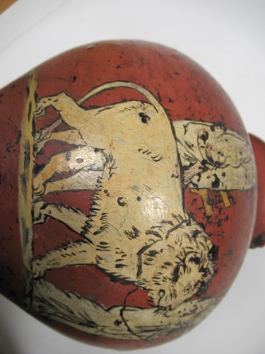 Lot 26 - An earthenware vase of bulbous form, possibly...