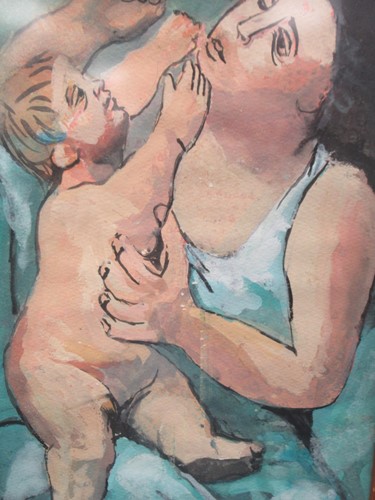 Lot 433 - A gouache after Picasso 46 x 31cm and a...