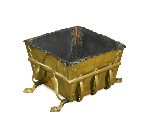 Lot 177 - A brass Art Nouveau planter