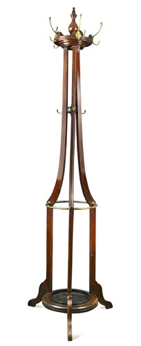Lot 198 - An Arts & Crafts mahogany hat stand