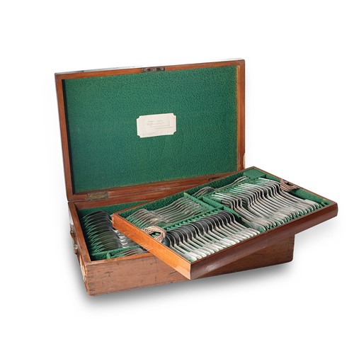 Lot 515 - A 59-piece set of Victorian silver flatware with 30 additions