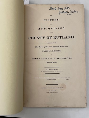 Lot 190 - BLORE (Thomas)