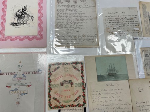 Lot 330 - Album leaves and ephemera, mainly 19th century