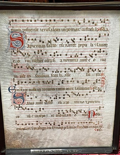 Lot 284 - A Medieval Antiphonal leaf