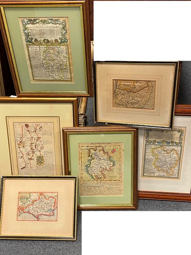 Lot 62 - Six small hand coloured county and route maps