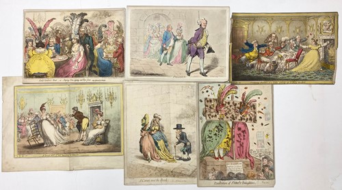 Lot 44 - Twelve 19th century satirical etchings
