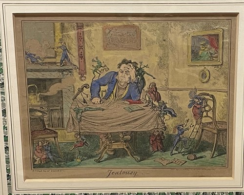 Lot 15 - Caricatures, 19th century with hand colouring.