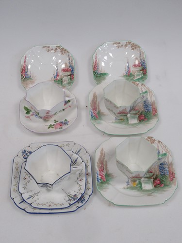 Lot 145 - A group of three Shelley Queen Anne trios
