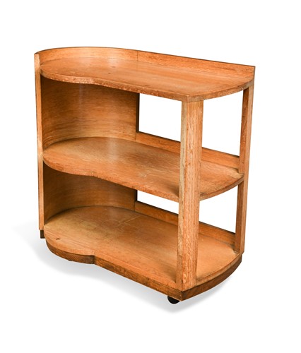Lot 259 - An Art Deco oak bentwood drinks trolley